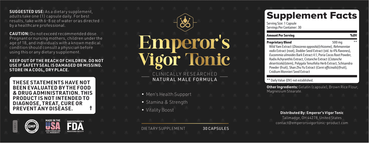 Emperor's Vigor Tonic Ingredients